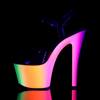 Pleaser - RAINBOW309UV Sandale à bride à la cheville, Pole dance chaussures - Chaussures de pole dance - Noir/Multicolore Product image
